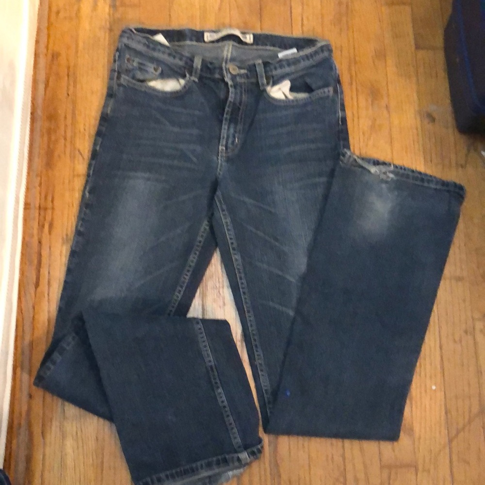 Express precision fit denim blue jeans